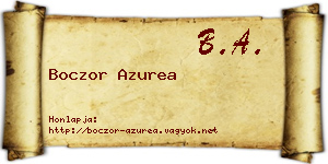 Boczor Azurea névjegykártya